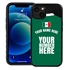 Personalized Mexico Soccer Jersey Case for iPhone 13 (Black Case, Black Silicone)
