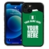 Personalized Nigeria Soccer Jersey Case for iPhone 13 (Black Case, Black Silicone)
