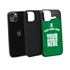 Personalized Nigeria Soccer Jersey Case for iPhone 13 - Hybrid - (Black Case, Black Silicone)
