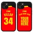 Personalized Spain Soccer Jersey Case for iPhone 13 (Black Case, Black Silicone)
