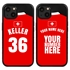 Personalized Switzerland Soccer Jersey Case for iPhone 13 - Hybrid - (Black Case, Black Silicone)
