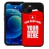 Personalized Switzerland Soccer Jersey Case for iPhone 13 - Hybrid - (Black Case, Black Silicone)
