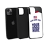 Personalized USA Soccer Jersey Case for iPhone 13 (Black Case, Black Silicone)
