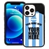 Personalized Argentina Soccer Jersey Case for iPhone 13 Pro - Hybrid - (Black Case, Black Silicone)
