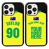 Personalized Australia Soccer Jersey Case for iPhone 13 Pro (Black Case, Black Silicone)
