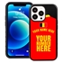 Personalized Belgium Soccer Jersey Case for iPhone 13 Pro - Hybrid - (Black Case, Black Silicone)

