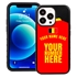 Personalized Belgium Soccer Jersey Case for iPhone 13 Pro - Hybrid - (Black Case, Black Silicone)
