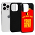 Personalized Belgium Soccer Jersey Case for iPhone 13 Pro - Hybrid - (Black Case, Black Silicone)
