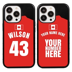 
Personalized Canada Soccer Jersey Case for iPhone 13 Pro - Hybrid - (Black Case, Black Silicone)