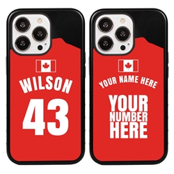 
Personalized Canada Soccer Jersey Case for iPhone 13 Pro - Hybrid - (Black Case, Black Silicone)