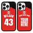 Personalized Canada Soccer Jersey Case for iPhone 13 Pro - Hybrid - (Black Case, Black Silicone)
