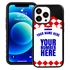 Personalized Croatia Soccer Jersey Case for iPhone 13 Pro (Black Case, Black Silicone)
