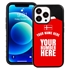 Personalized Denmark Soccer Jersey Case for iPhone 13 Pro - Hybrid - (Black Case, Black Silicone)
