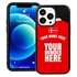 Personalized Denmark Soccer Jersey Case for iPhone 13 Pro - Hybrid - (Black Case, Black Silicone)
