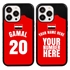 Personalized Egypt Soccer Jersey Case for iPhone 13 Pro - Hybrid - (Black Case, Black Silicone)
