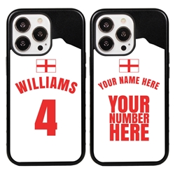 
Personalized England Soccer Jersey Case for iPhone 13 Pro - Hybrid - (Black Case, Black Silicone)