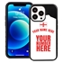 Personalized England Soccer Jersey Case for iPhone 13 Pro (Black Case, Black Silicone)
