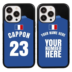 
Personalized France Soccer Jersey Case for iPhone 13 Pro (Black Case, Black Silicone)