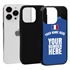 Personalized France Soccer Jersey Case for iPhone 13 Pro (Black Case, Black Silicone)
