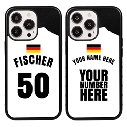 
Personalized Germany Soccer Jersey Case for iPhone 13 Pro (Black Case, Black Silicone)