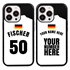 Personalized Germany Soccer Jersey Case for iPhone 13 Pro (Black Case, Black Silicone)
