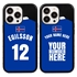 Personalized Iceland Soccer Jersey Case for iPhone 13 Pro - Hybrid - (Black Case, Black Silicone)
