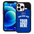 Personalized Iceland Soccer Jersey Case for iPhone 13 Pro - Hybrid - (Black Case, Black Silicone)
