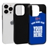 Personalized Iceland Soccer Jersey Case for iPhone 13 Pro - Hybrid - (Black Case, Black Silicone)
