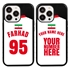 Personalized Iran Soccer Jersey Case for iPhone 13 Pro (Black Case, Black Silicone)
