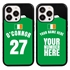 Personalized Ireland Soccer Jersey Case for iPhone 13 Pro (Black Case, Black Silicone)
