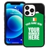 Personalized Ireland Soccer Jersey Case for iPhone 13 Pro - Hybrid - (Black Case, Black Silicone)
