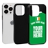 Personalized Ireland Soccer Jersey Case for iPhone 13 Pro - Hybrid - (Black Case, Black Silicone)
