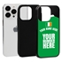 Personalized Ireland Soccer Jersey Case for iPhone 13 Pro (Black Case, Black Silicone)
