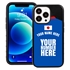 Personalized Japan Soccer Jersey Case for iPhone 13 Pro - Hybrid - (Black Case, Black Silicone)
