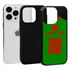 Personalized Morocco Soccer Jersey Case for iPhone 13 Pro - Hybrid - (Black Case, Black Silicone)
