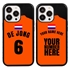 Personalized Netherlands Soccer Jersey Case for iPhone 13 Pro (Black Case, Black Silicone)
