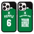 Personalized Nigeria Soccer Jersey Case for iPhone 13 Pro - Hybrid - (Black Case, Black Silicone)
