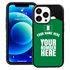 Personalized Nigeria Soccer Jersey Case for iPhone 13 Pro - Hybrid - (Black Case, Black Silicone)
