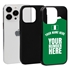 Personalized Nigeria Soccer Jersey Case for iPhone 13 Pro - Hybrid - (Black Case, Black Silicone)
