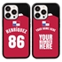 Personalized Panama Soccer Jersey Case for iPhone 13 Pro - Hybrid - (Black Case, Black Silicone)
