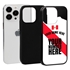Personalized Peru Soccer Jersey Case for iPhone 13 Pro - Hybrid - (Black Case, Black Silicone)
