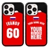 Personalized Russia Soccer Jersey Case for iPhone 13 Pro - Hybrid - (Black Case, Black Silicone)
