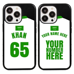 
Personalized Saudi Arabia Soccer Jersey Case for iPhone 13 Pro - Hybrid - (Black Case, Black Silicone)