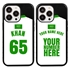 Personalized Saudi Arabia Soccer Jersey Case for iPhone 13 Pro (Black Case, Black Silicone)
