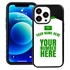 Personalized Saudi Arabia Soccer Jersey Case for iPhone 13 Pro - Hybrid - (Black Case, Black Silicone)
