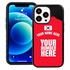 Personalized South Korea Soccer Jersey Case for iPhone 13 Pro - Hybrid - (Black Case, Black Silicone)
