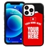 Personalized Switzerland Soccer Jersey Case for iPhone 13 Pro - Hybrid - (Black Case, Black Silicone)
