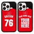 Personalized Tunisia Soccer Jersey Case for iPhone 13 Pro - Hybrid - (Black Case, Black Silicone)
