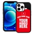 Personalized Tunisia Soccer Jersey Case for iPhone 13 Pro - Hybrid - (Black Case, Black Silicone)
