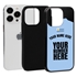 Personalized Uruguay Soccer Jersey Case for iPhone 13 Pro - Hybrid - (Black Case, Black Silicone)
